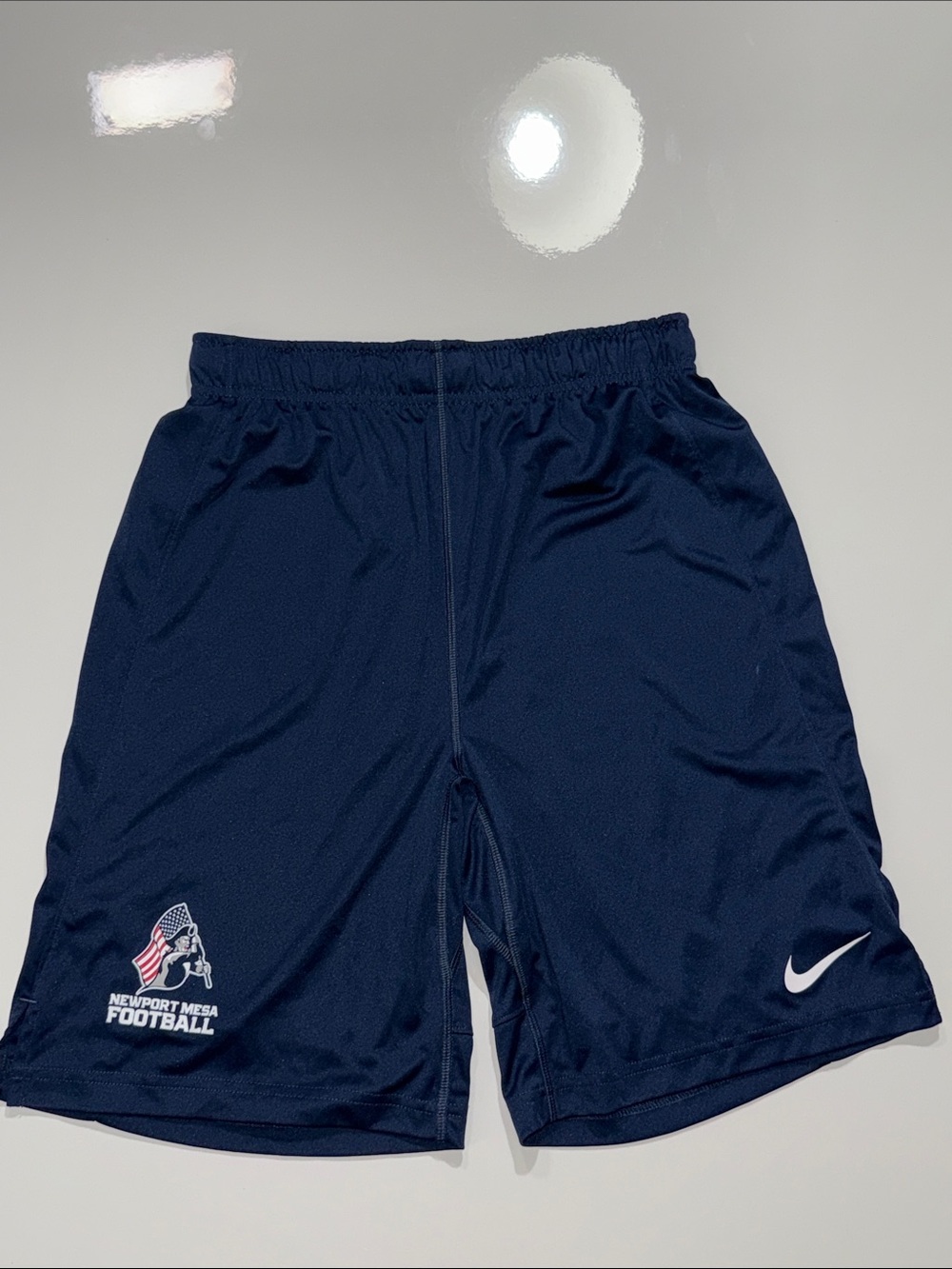 Nike Men’s Navy Athletic Shorts with White Swoosh
